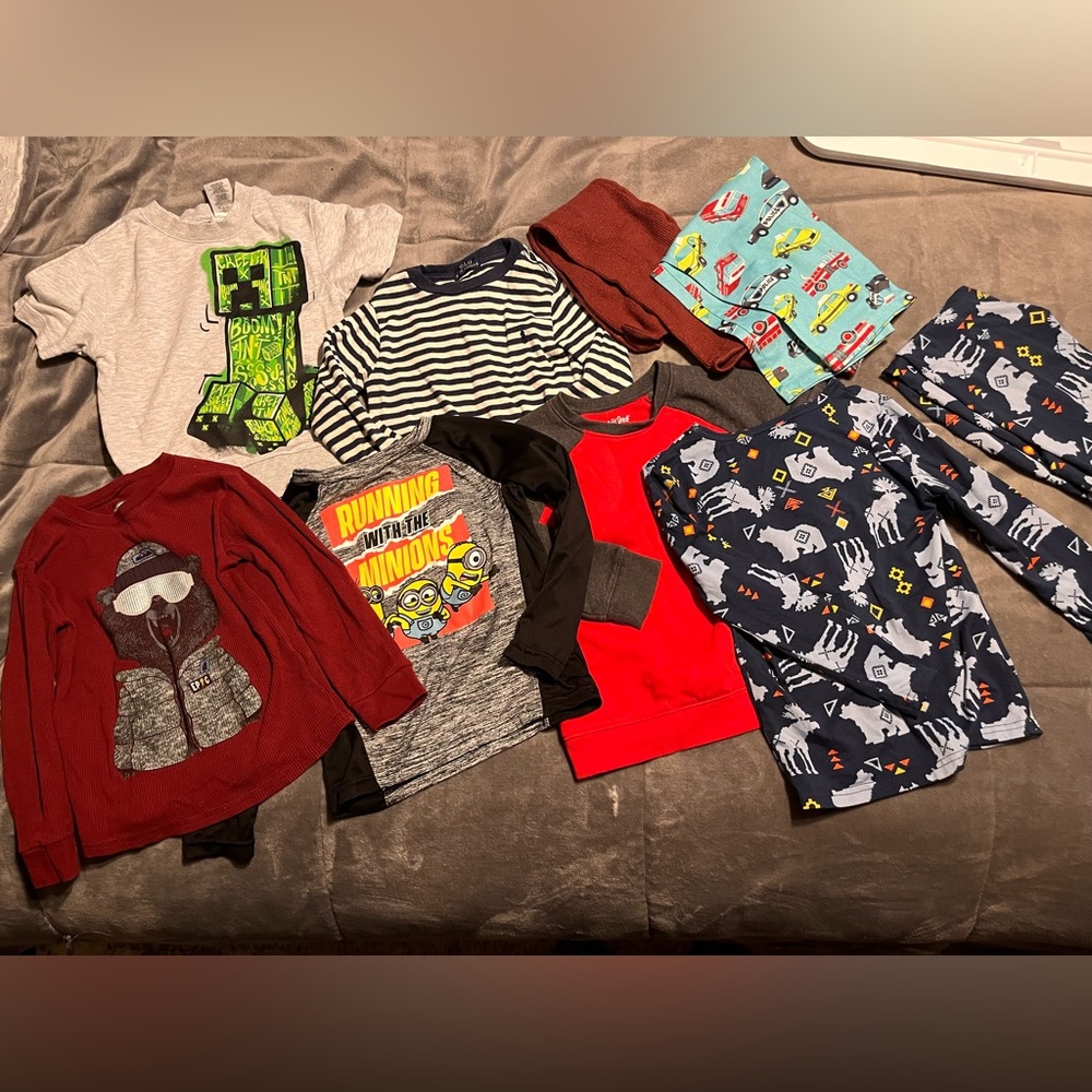 Jumping Beans Minions Graphic Tee and Striped Outfit